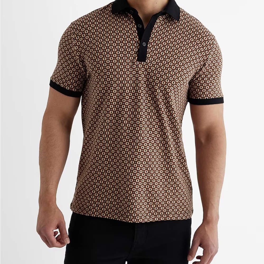 Express Geo Luxe Pique Polo L